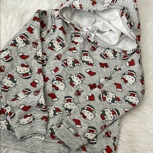 Hello Kitty Gray and Red Kids Hoodie